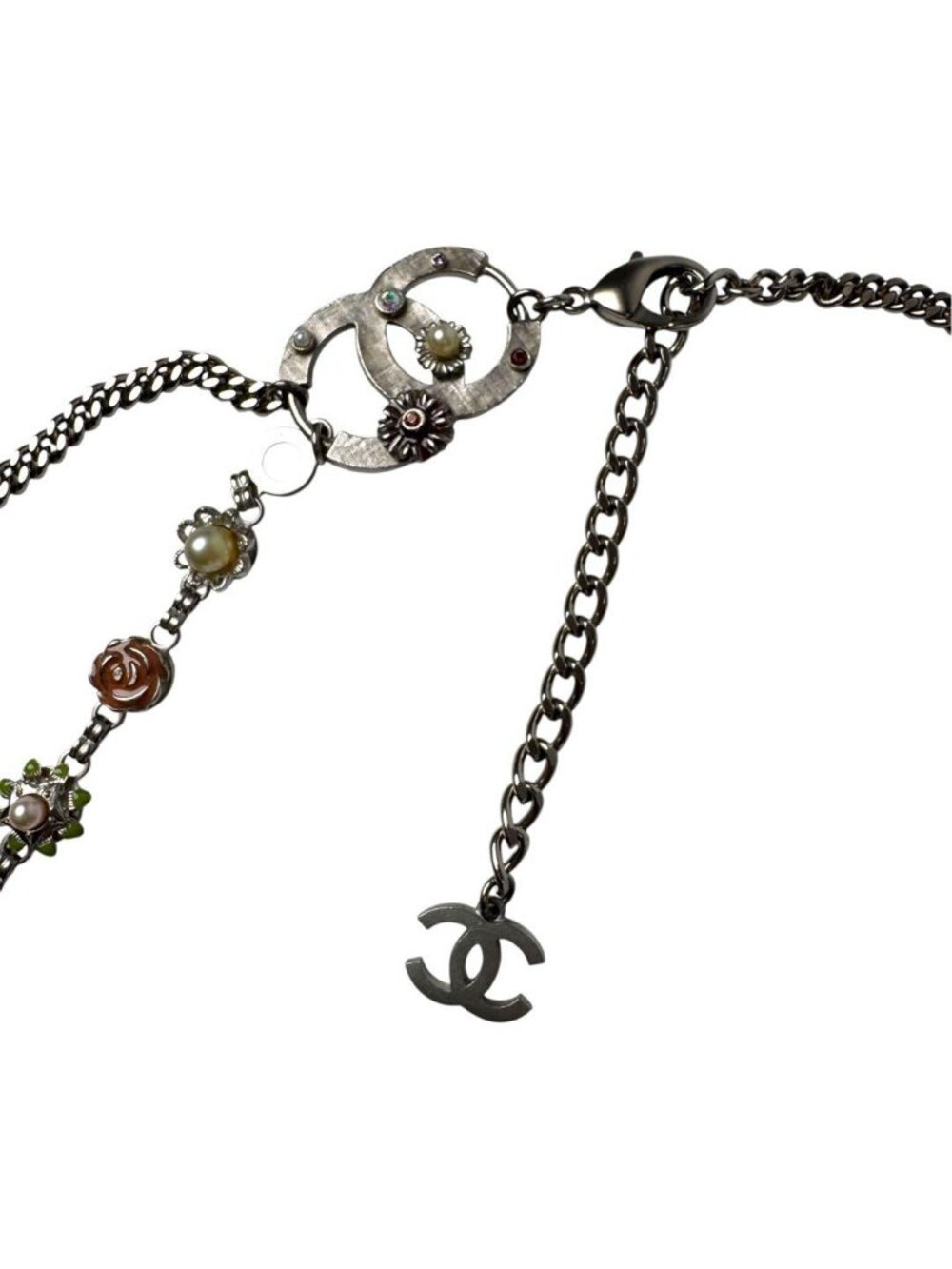 Chanel 05P Floral Chain Belt Necklace 2-Way CC Logo - Picture 12 of 14
